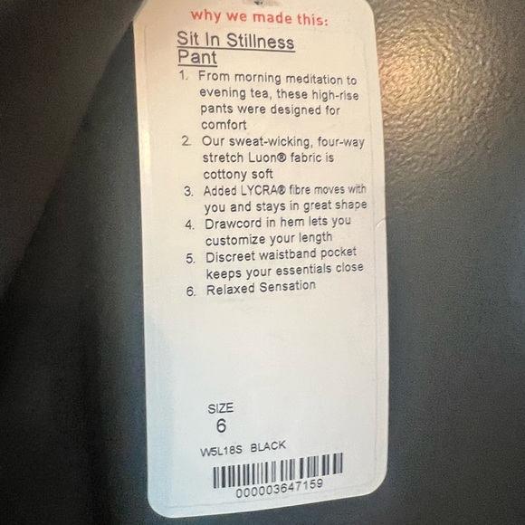 NWT Lululemon Sit in Stillness Pant - Picture 4 of 8